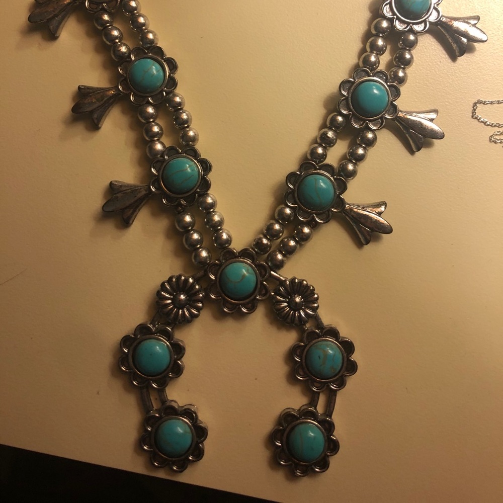 turquoise squash blossom necklace